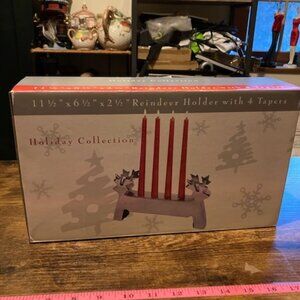 Sears Roebuck Holiday collection reindeer candle holder